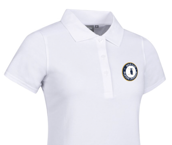 Polo Blanc femme en coton piqué manches courtes g.SOPHIE