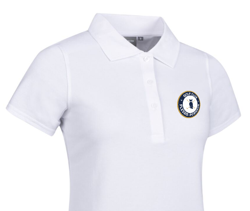Polo Blanc femme en coton piqué manches courtes g.SOPHIE