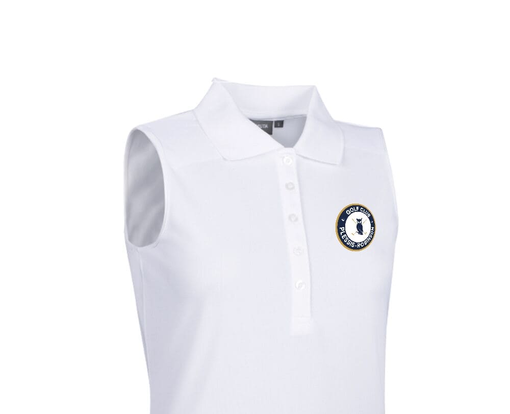 Polo Blanc femme sans manches g.JENNA