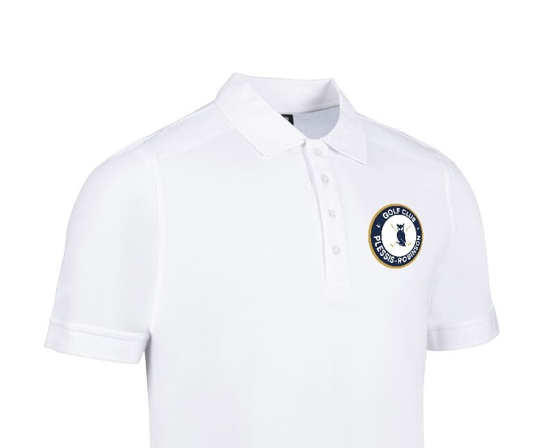 Polo Blanc homme en coton piqué manches courtes g.KINLOCH