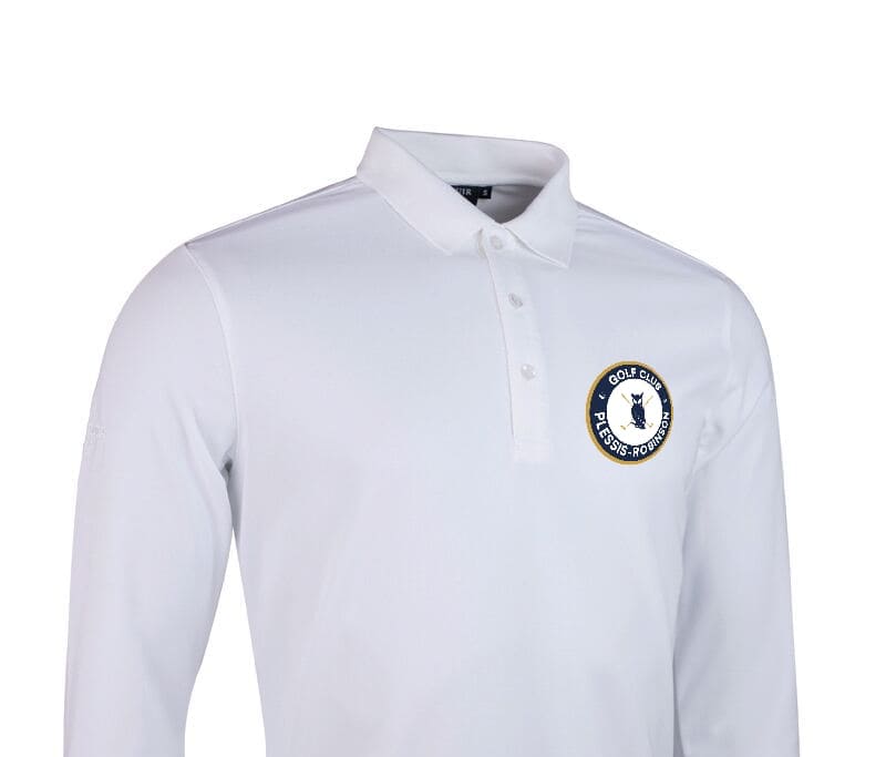 Polo Blanc homme manches longues g.MAX
